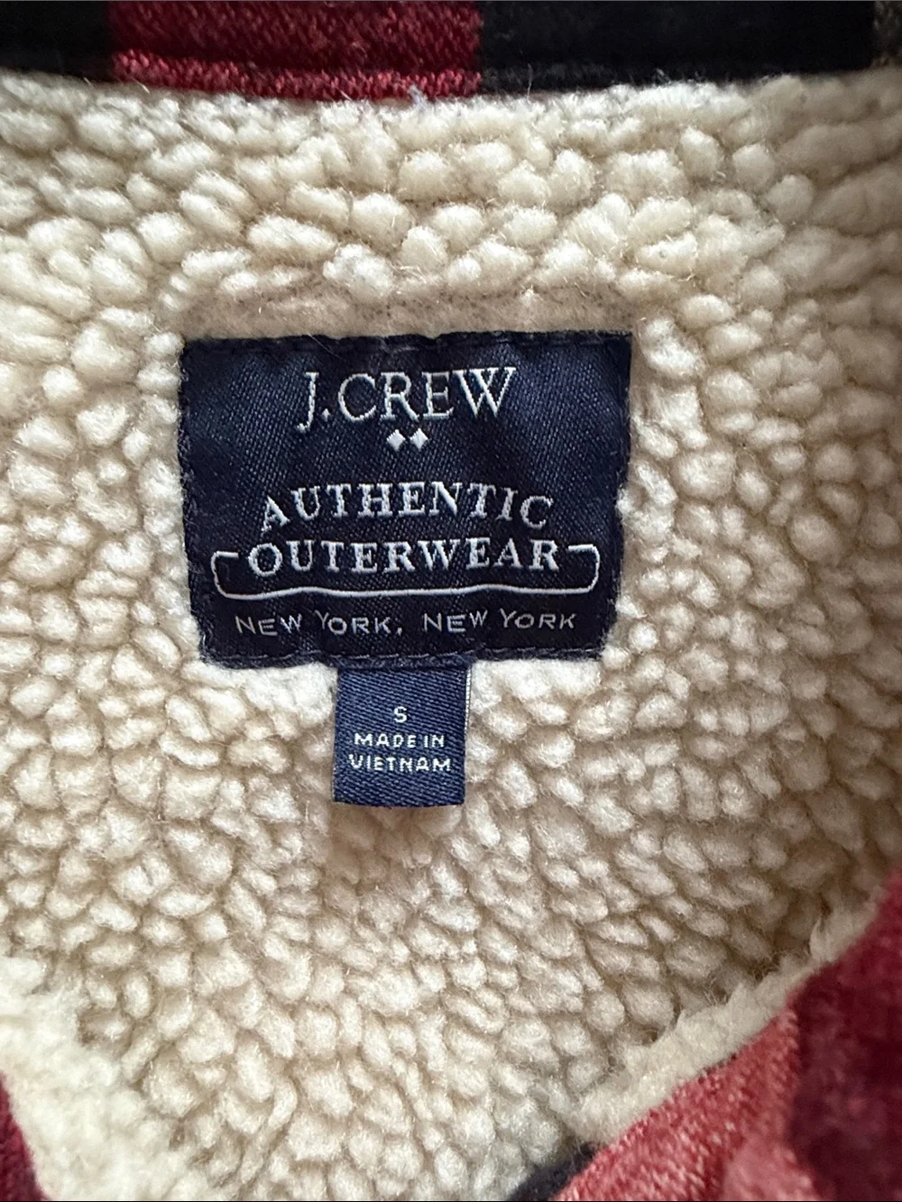 J.Crew Flannel Shirt Jacket Mens S Multi Buffalo Plaid Sherpa Lined